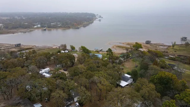a view of a lake and mountain