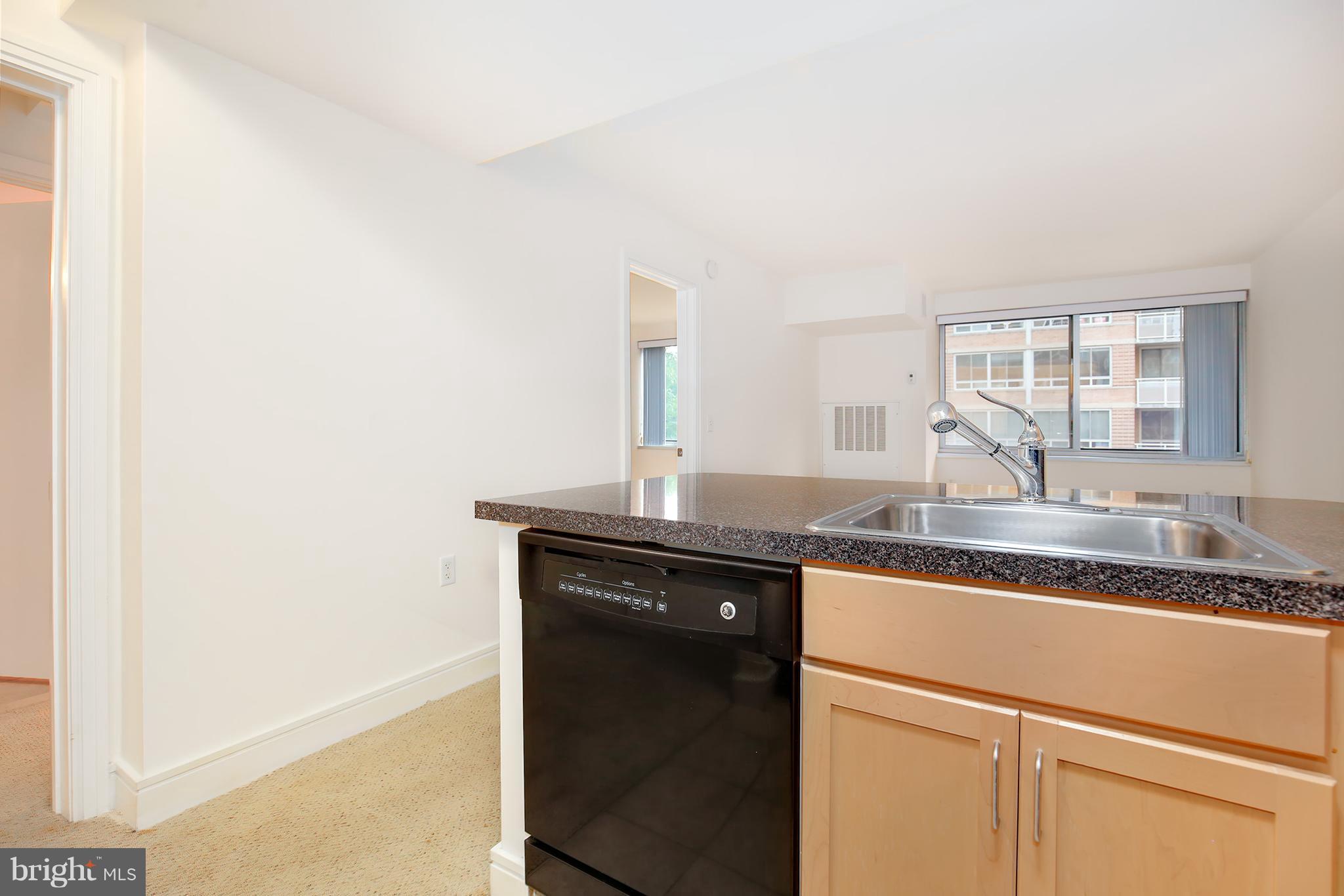 800 4th Street Southwest, Unit S113 Washington, DC 20024 - Photo 6 of 22 a kitchen with granite countertop cabinets and window