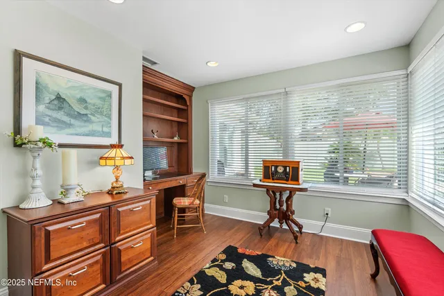 a room with furniture and a window