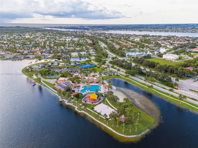 an aerial view of residential building with outdoor space