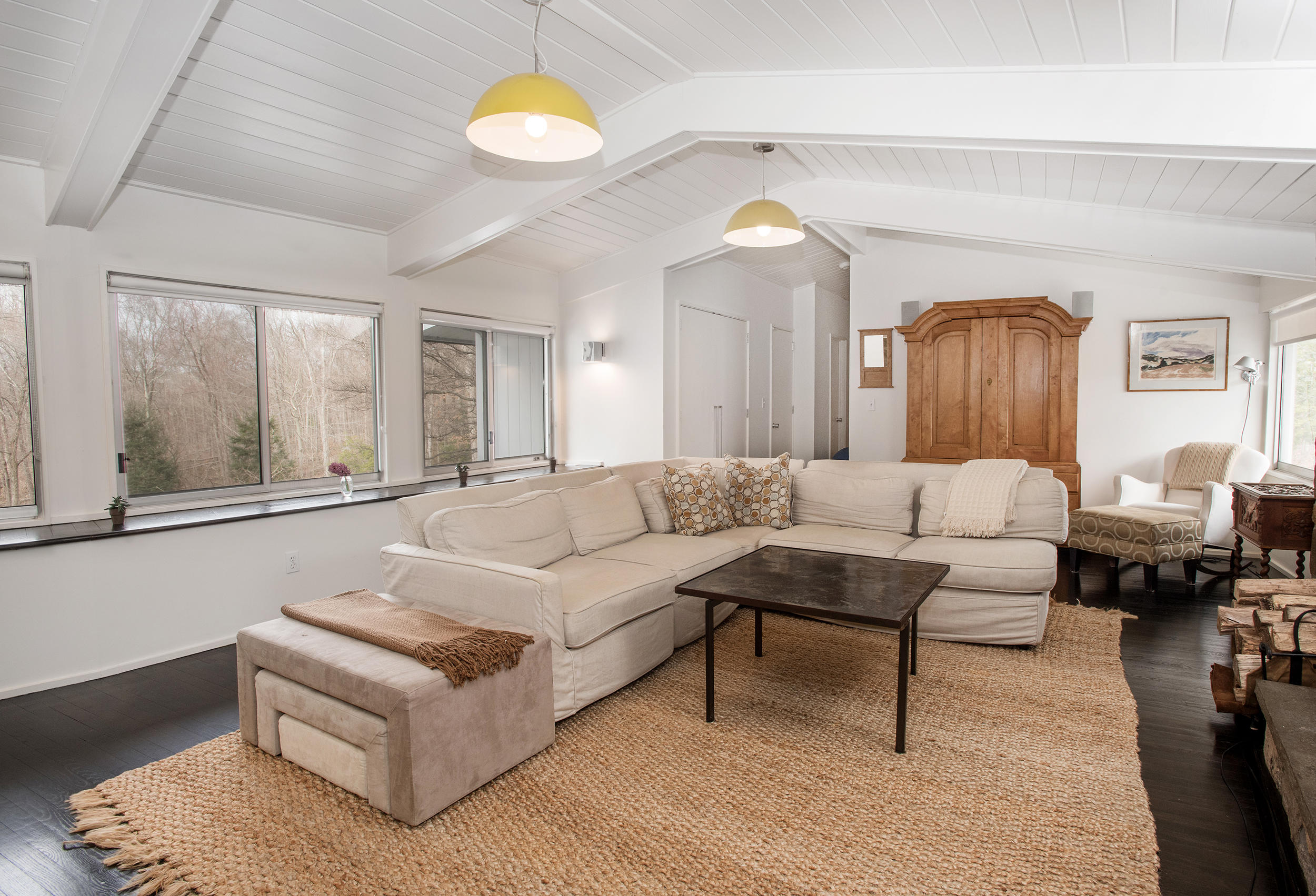 46 Benedict Hill Road New Canaan, CT 06840 - Photo 16 of 50 a living room with furniture and a large window