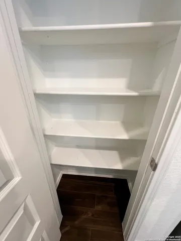 a close view of closet
