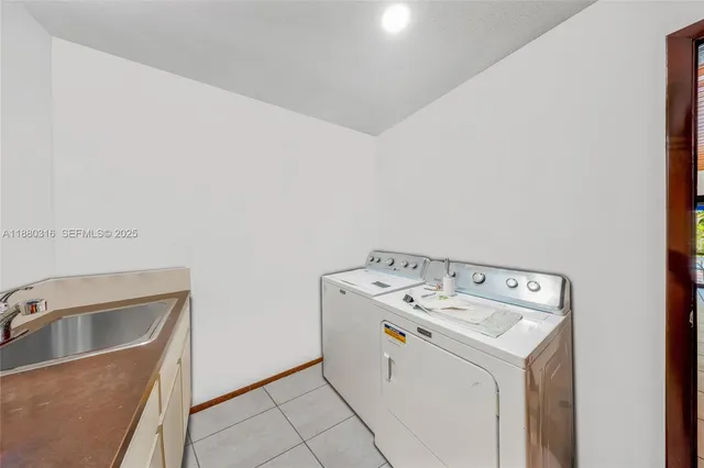 a view of a room with a trees