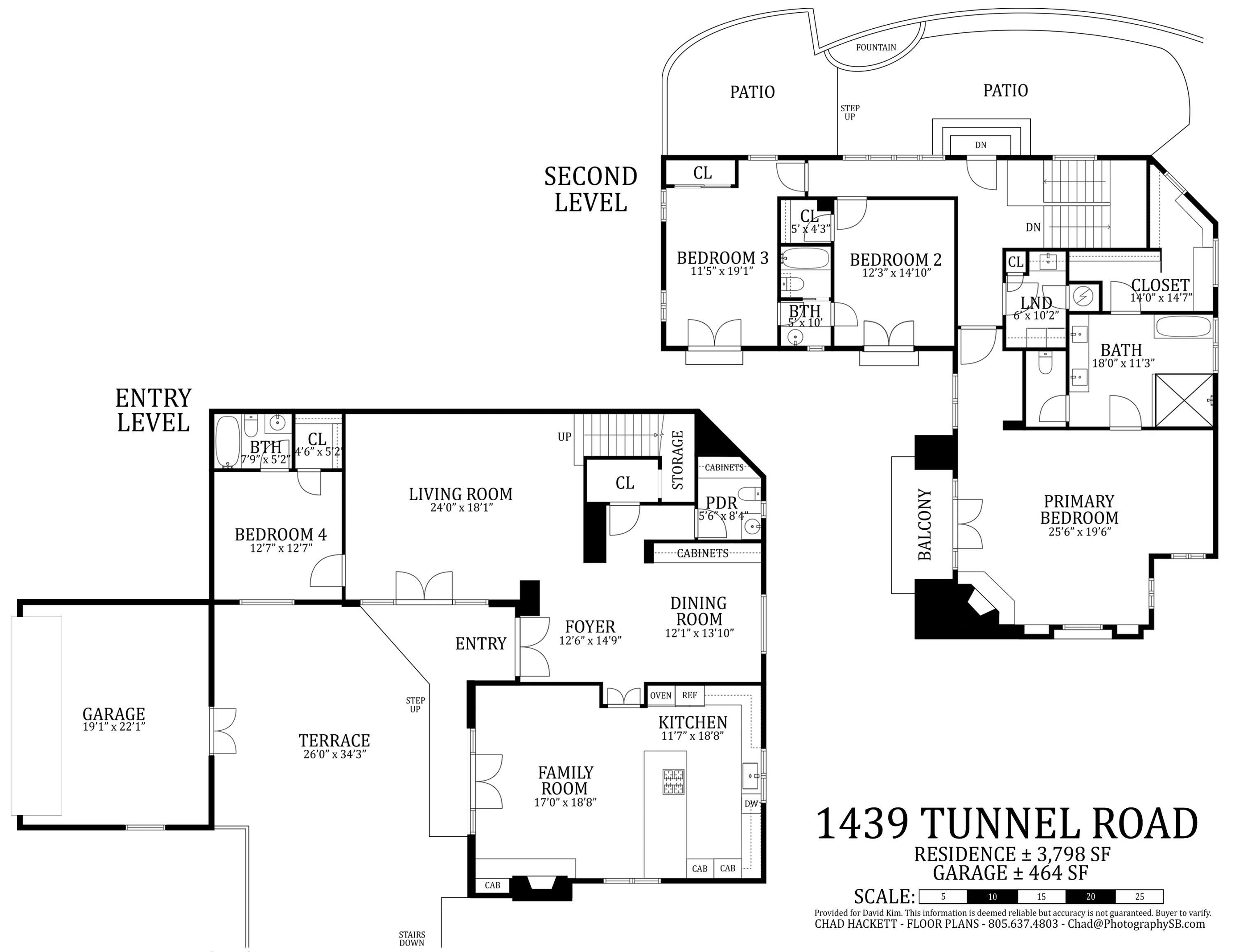 1439 Tunnel Road Santa Barbara, CA 93105 - Photo 48 of 48 Floor Plan