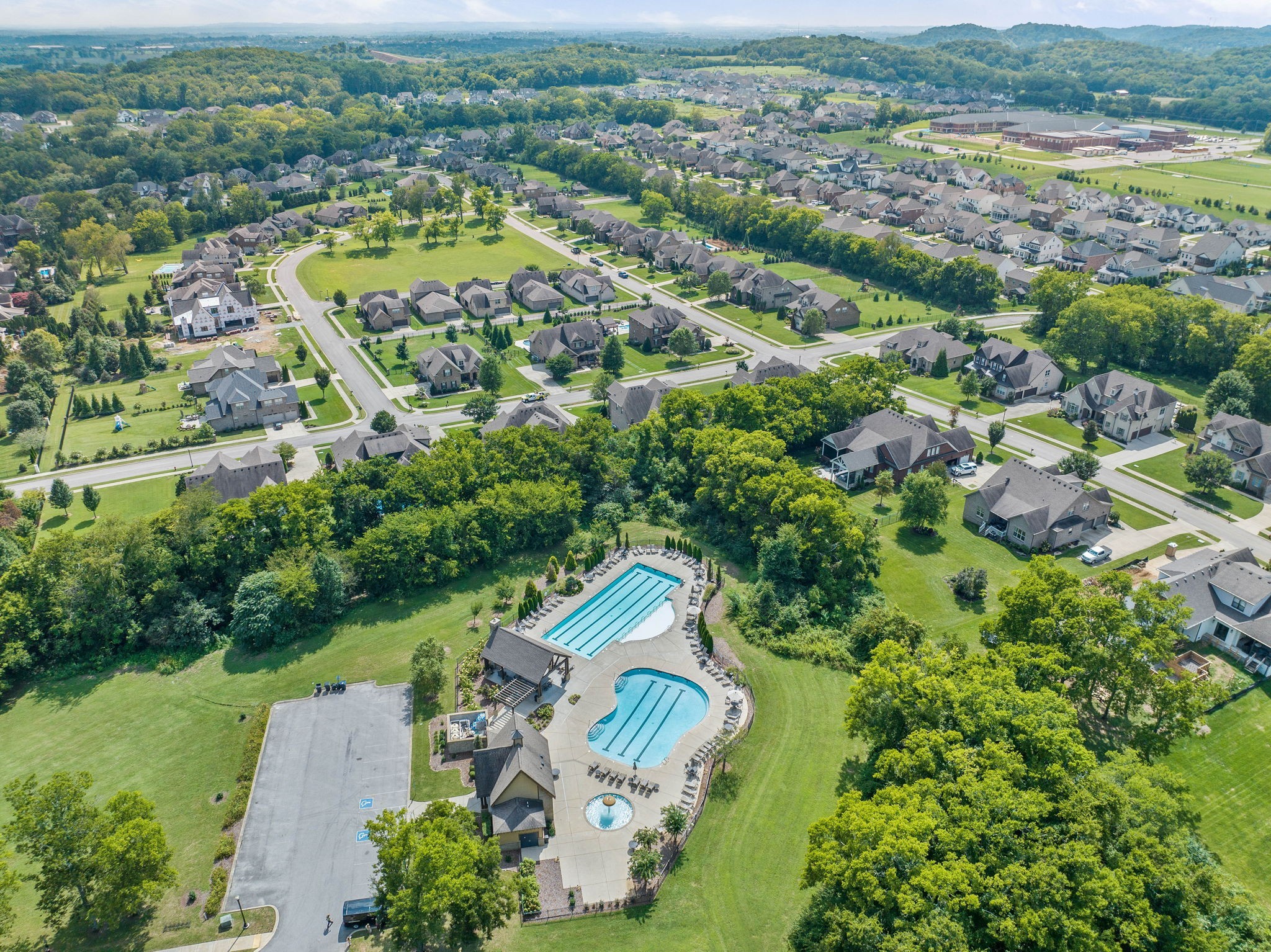 2667 Sporting Hill Bridge Road Thompson's Station, TN 37179 - Photo 42 of 42 an aerial view of residential houses with outdoor space and river
