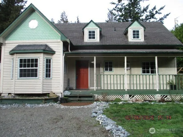 a front view of a house