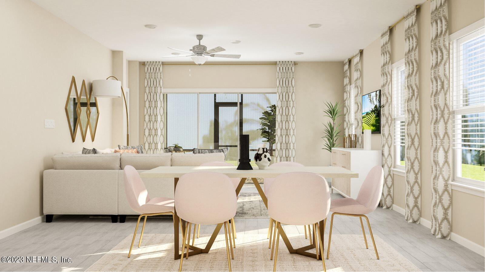 100 Round Robin Run St. Johns, FL 32259 - Photo 26 of 40 a view of a dining room with furniture and a chandelier