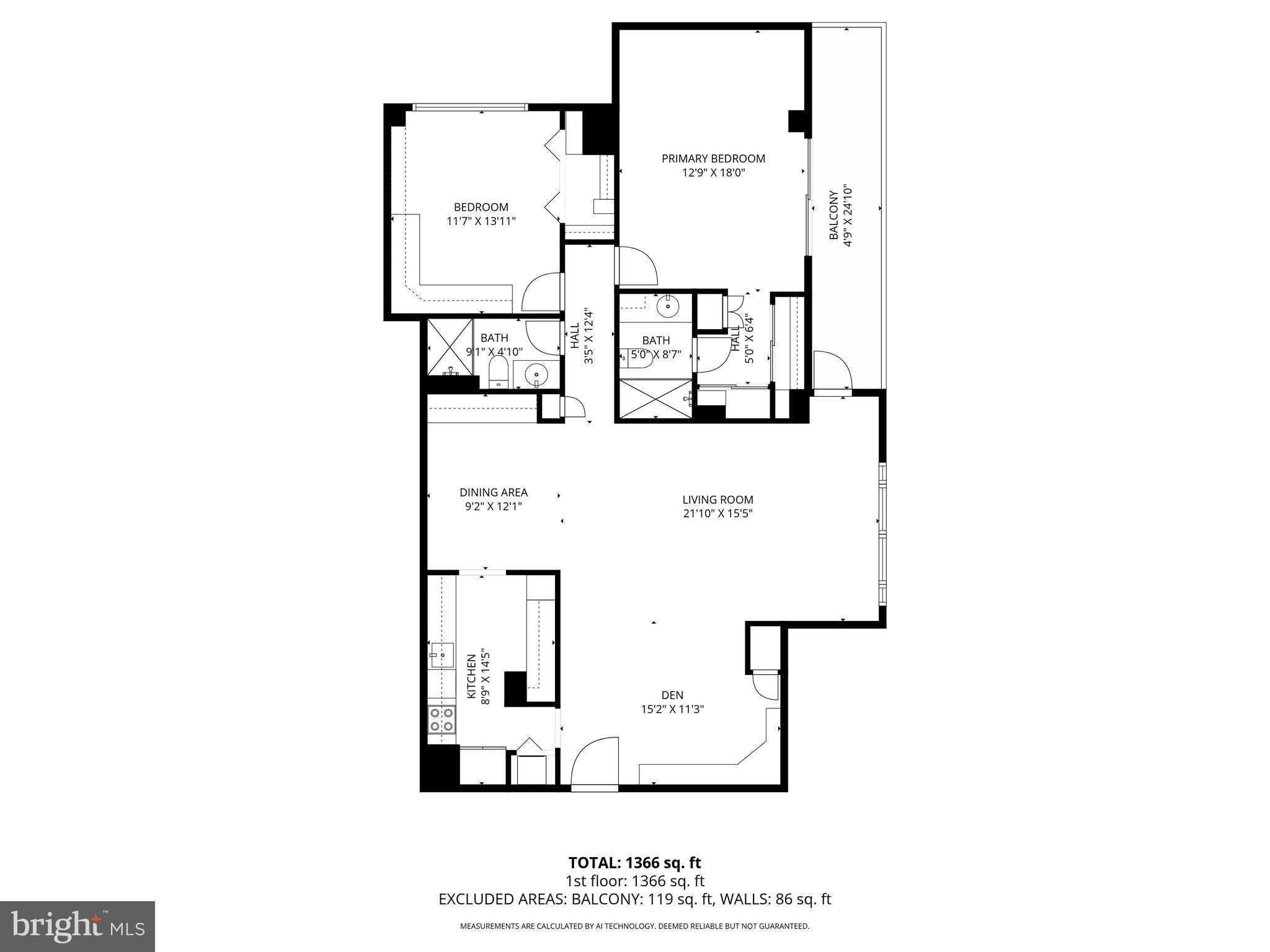 111 Hamlet Hill Road, Unit 1113 Baltimore, MD 21210 - Photo 2 of 27 a picture of a floor plan