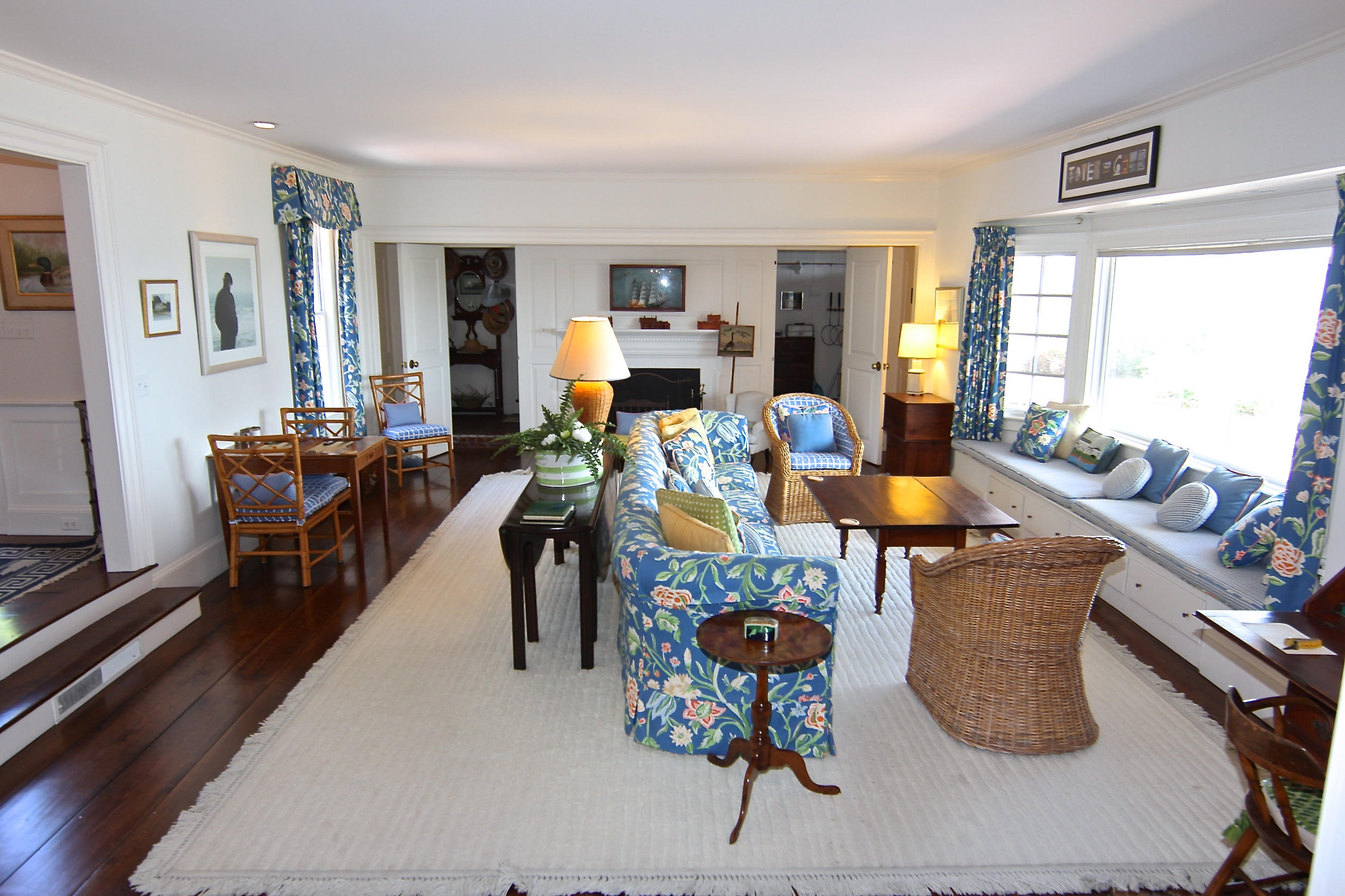 8 Beach Street Edgartown, MA 02539 - Photo 13 of 42 a living room with furniture a rug and a window