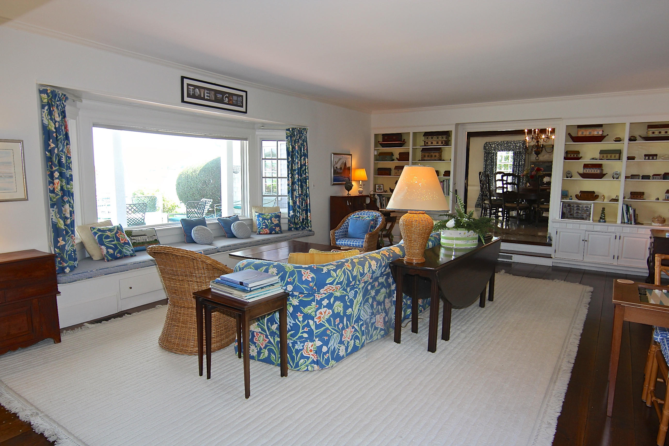 8 Beach Street Edgartown, MA 02539 - Photo 14 of 42 a living room with furniture and a large window
