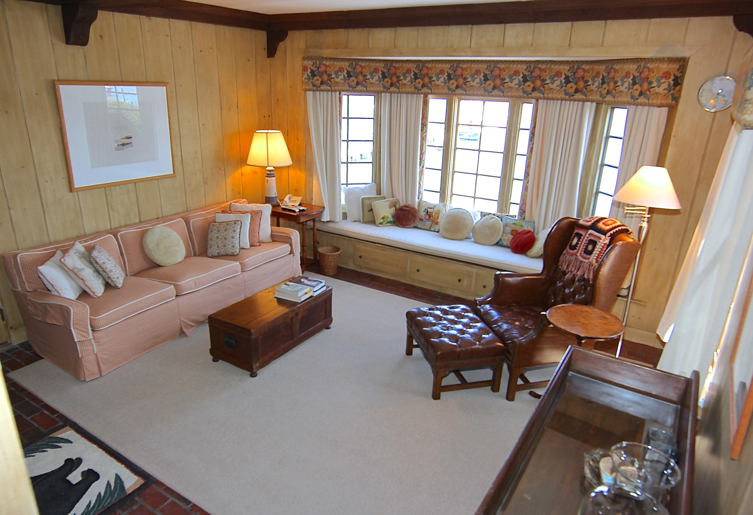 8 Beach Street Edgartown, MA 02539 - Photo 17 of 42 a living room with furniture and a large window