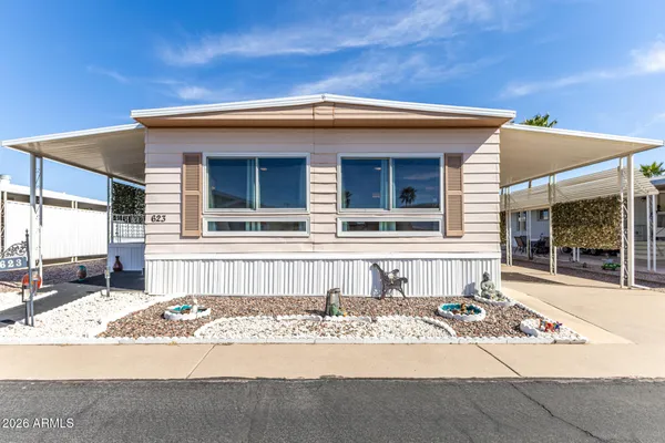 a front view of a house