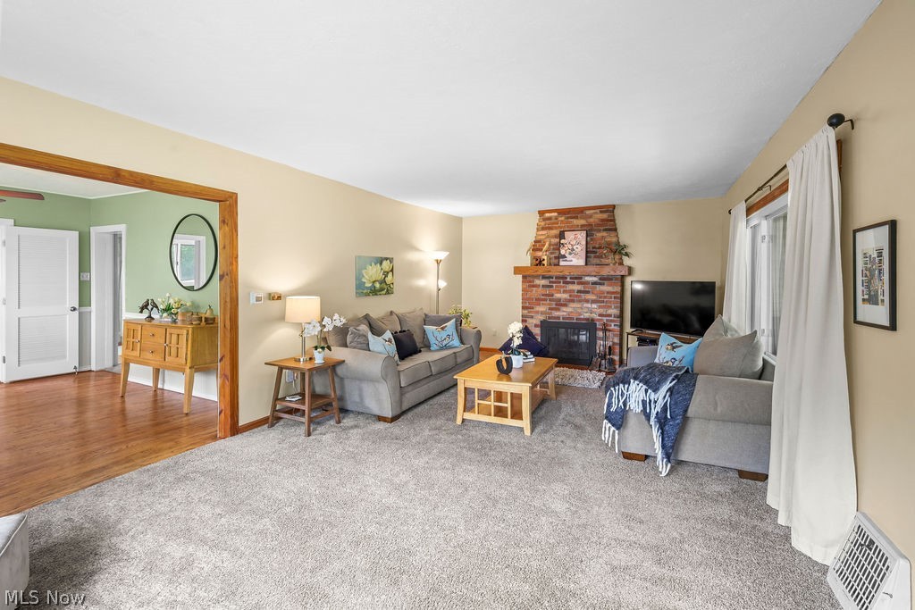 3909 Vira Road Stow, OH 44224 - Photo 9 of 49 Living Room with Fireplace