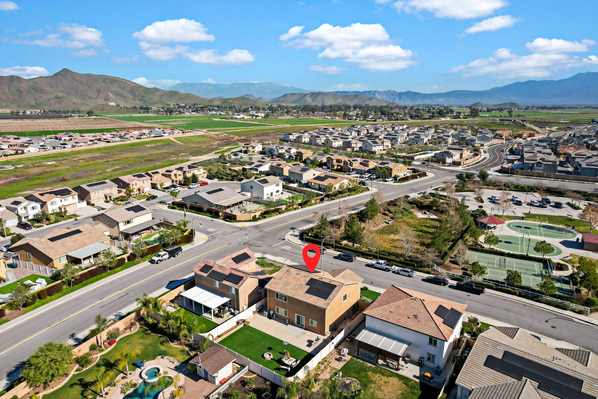 32486 Roman Warren Way Winchester, CA 92596 - Photo 11 of 45 an aerial view of residential building and lake
