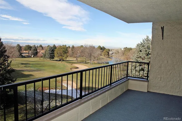 a view of city from a balcony