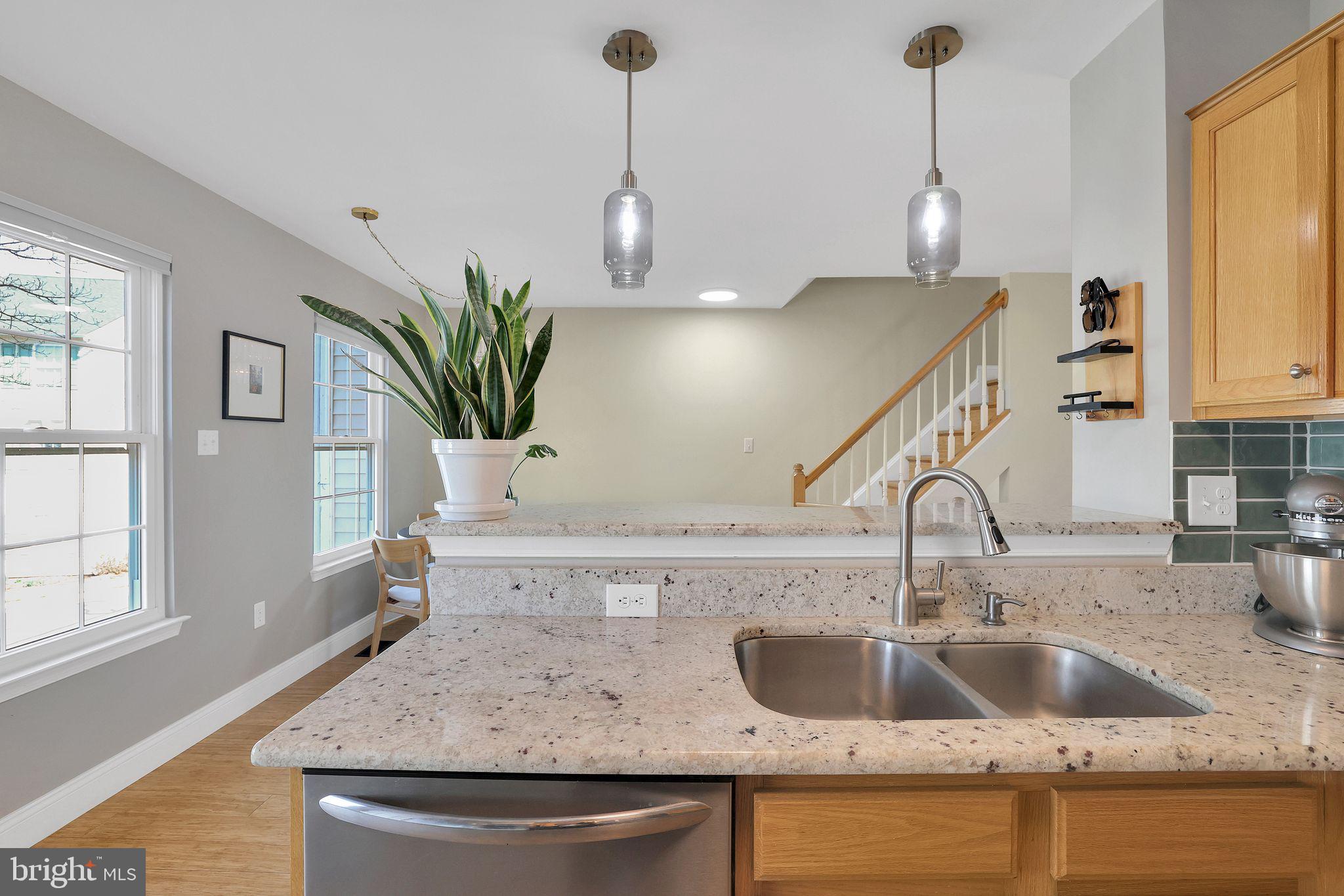 22952 Regent Terrace Sterling, VA 20166 - Photo 17 of 64 a kitchen with a sink a counter and cabinets