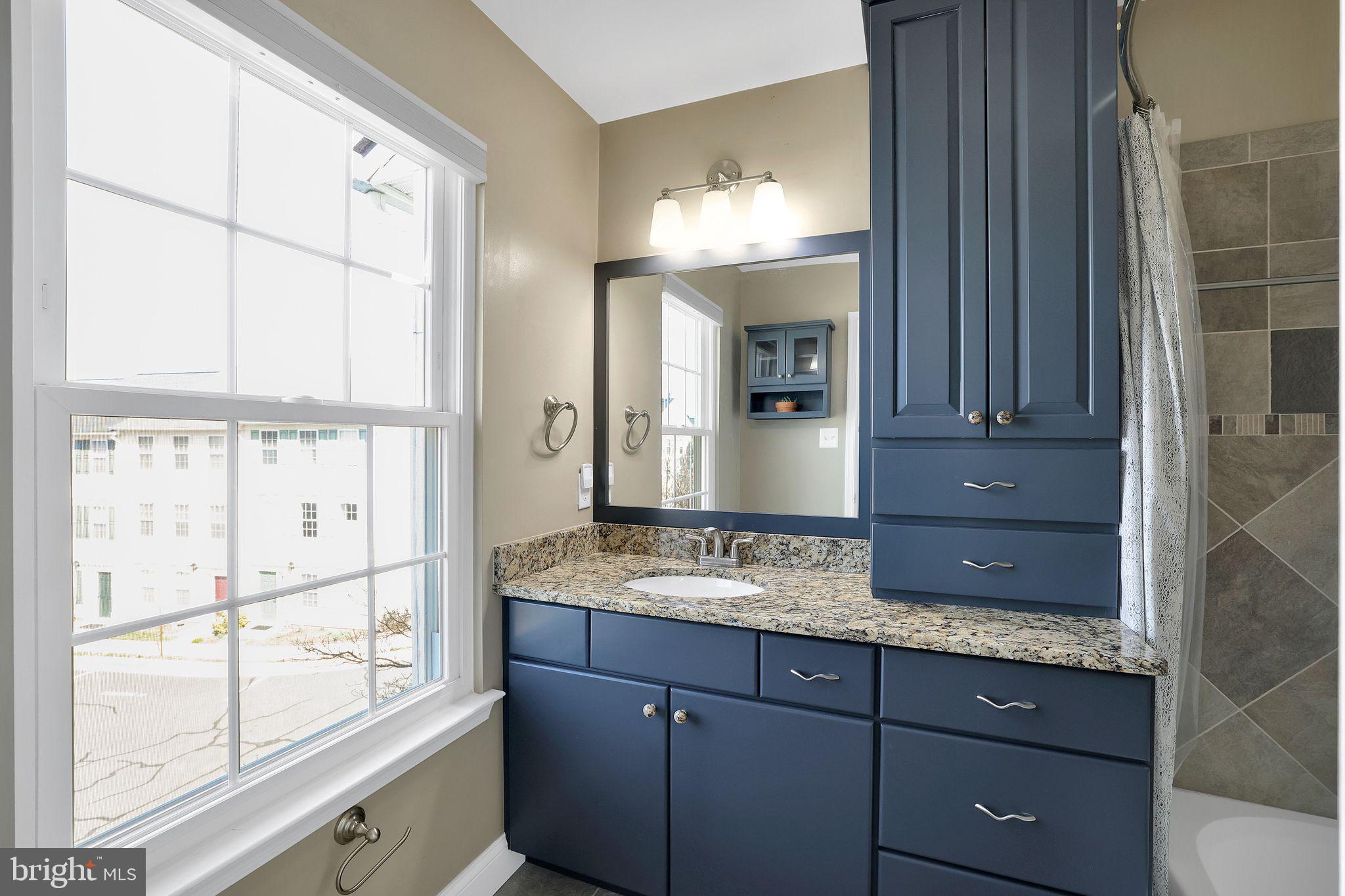 22952 Regent Terrace Sterling, VA 20166 - Photo 36 of 64 a bathroom with a granite countertop sink mirror and