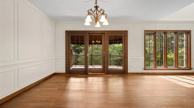 a view of an entryway with a window
