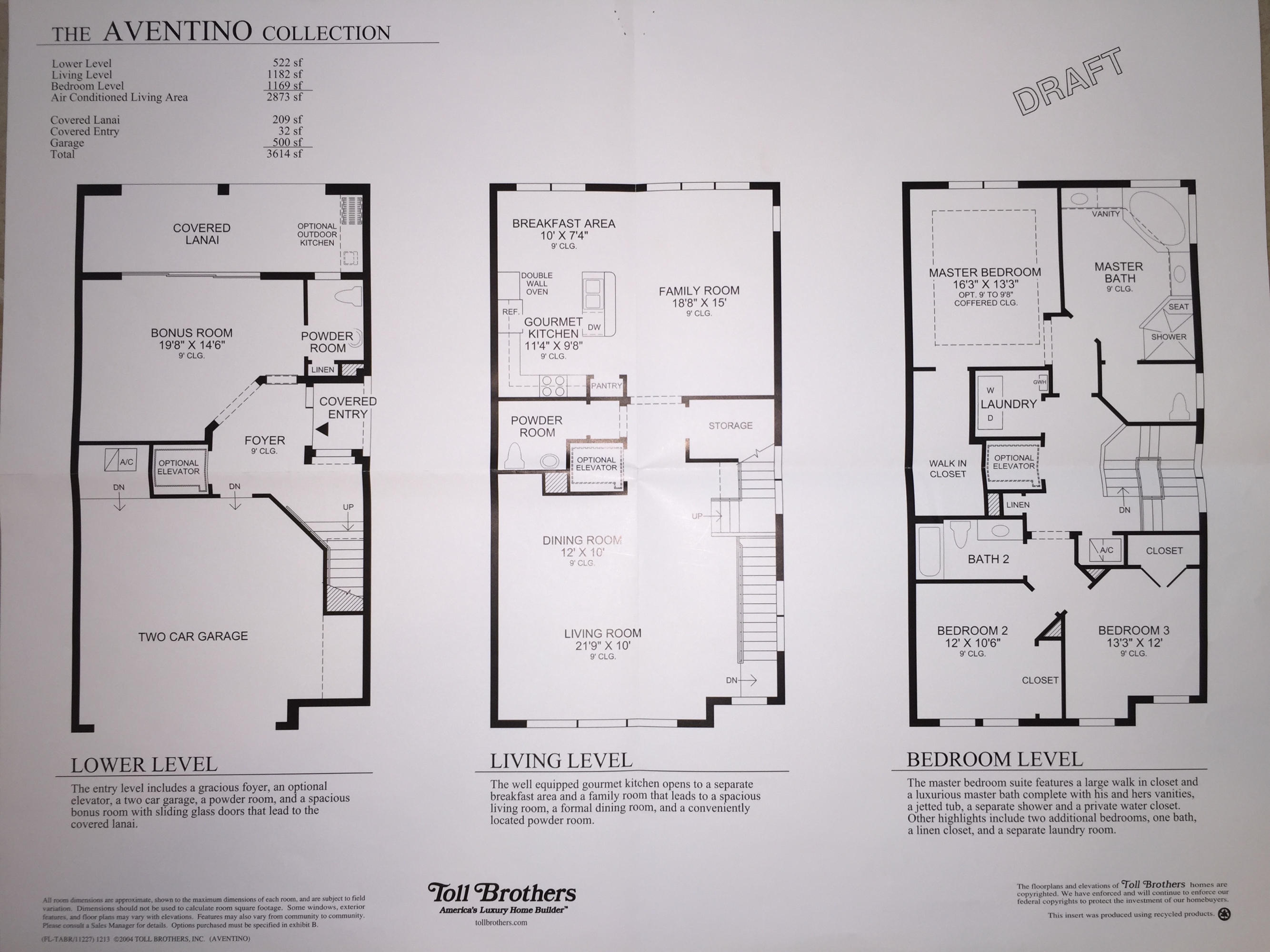 5615 Northeast Trieste Way Boca Raton, FL 33487 - Photo 45 of 45 Aventino Floor Plan