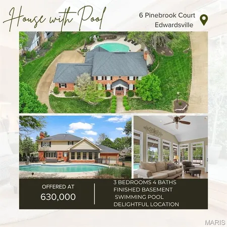$630,000 | 6 Pinebrook Court, Edwardsville, IL 62025