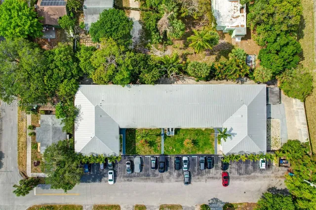 a car parked in front of the building