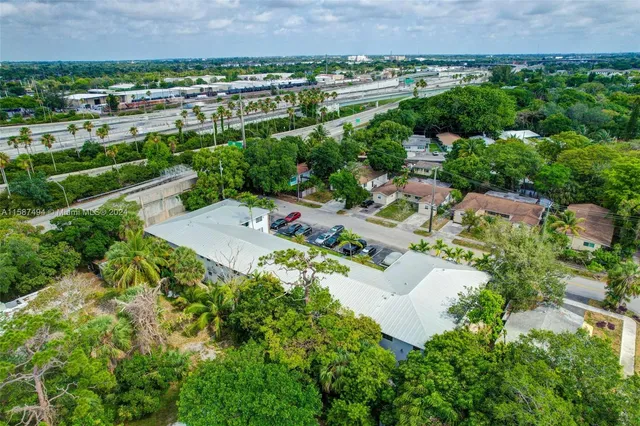 an aerial view of multiple house