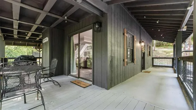 a view of lobby with furniture and floor to ceiling window