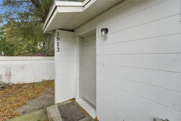 a view of a door of the house