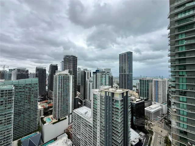 a view of city from balcony