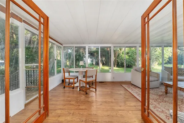 a view of a backyard with a garden