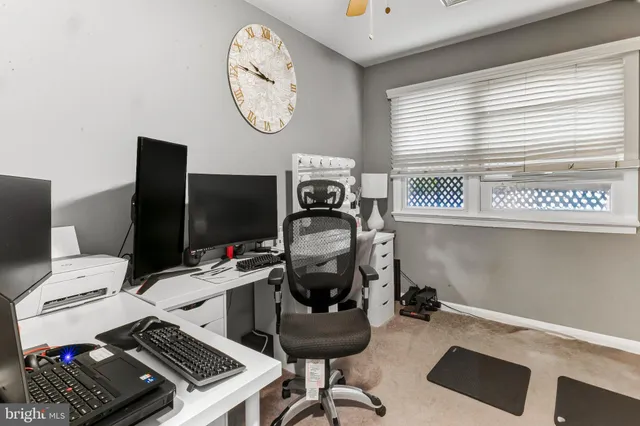 a view of workspace with a large window