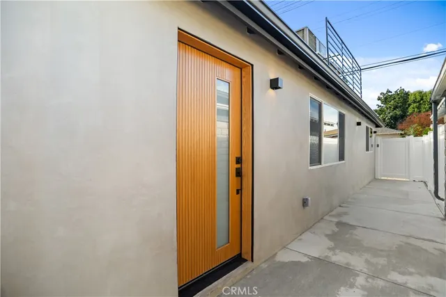 a view of front door of house