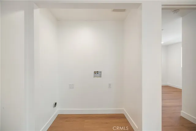 a view of small space with racks on the wall