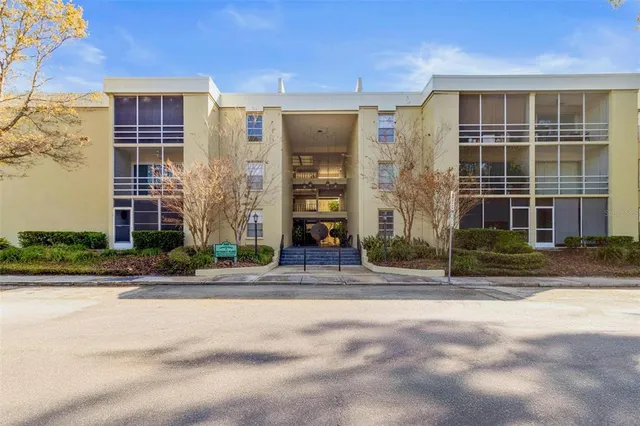 front view of a brick building