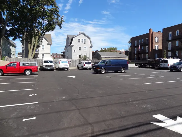 a car parked on the side of a street