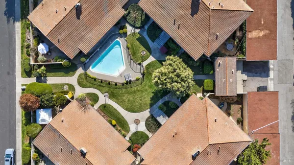 a view of city and mountain