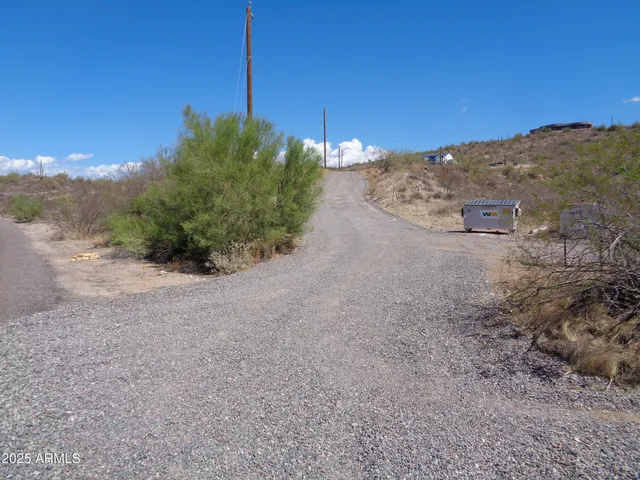 a view of a house with a mountain