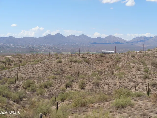 a view of an outdoor space and mountain view