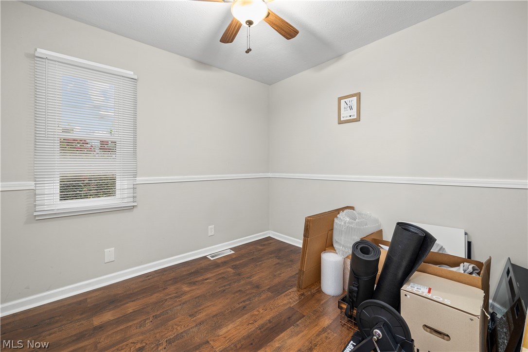 184 Sunset Road Avon Lake, OH 44012 - Photo 20 of 35 Office area featuring ceiling fan and wood-type flooring