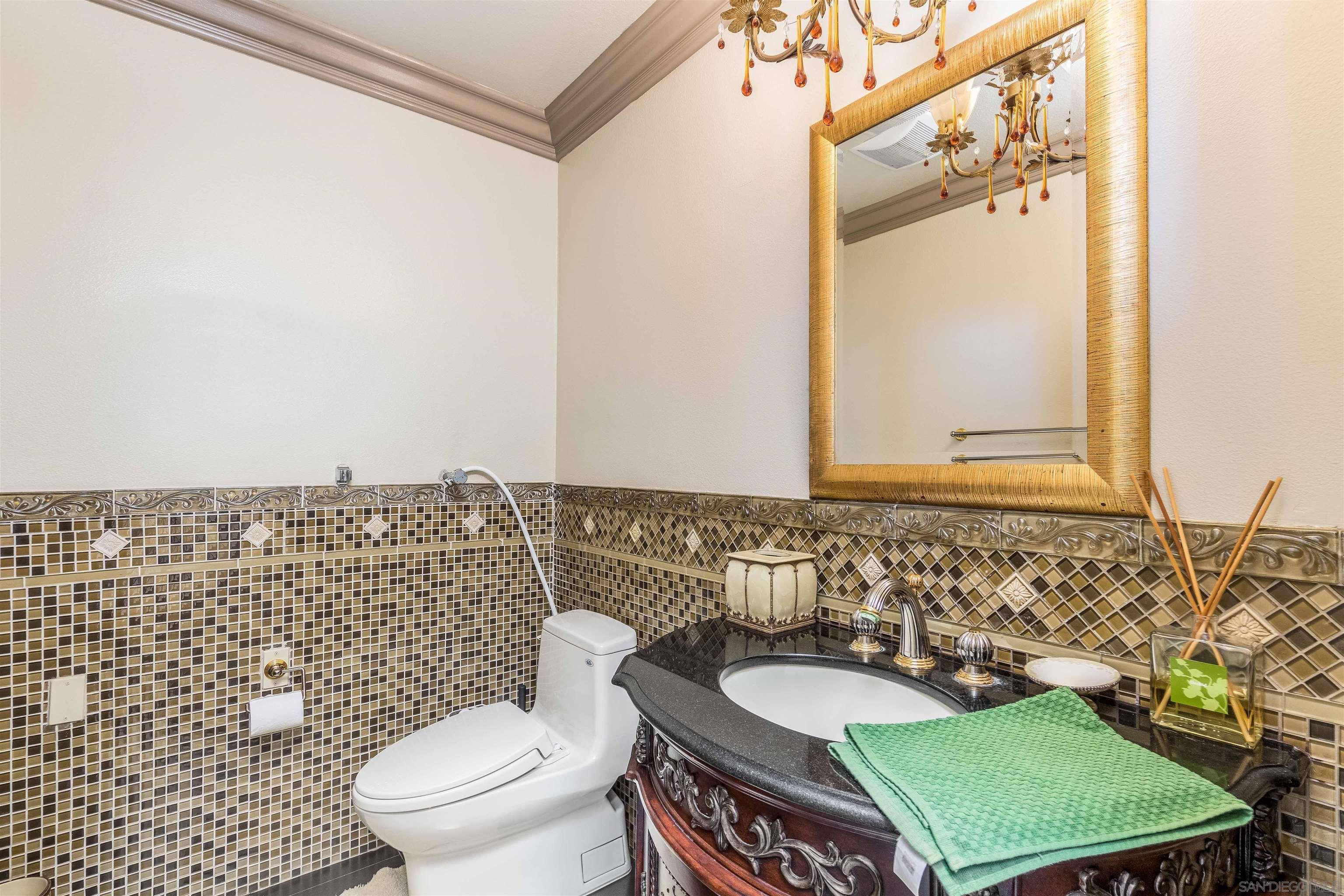 1528 Summit Avenue Encinitas, CA 92007 - Photo 19 of 21 a bathroom with a sink a toilet and a mirror
