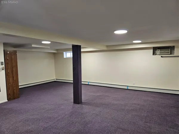 an empty room with an entryway