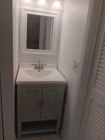 a view of a room that has a window in it