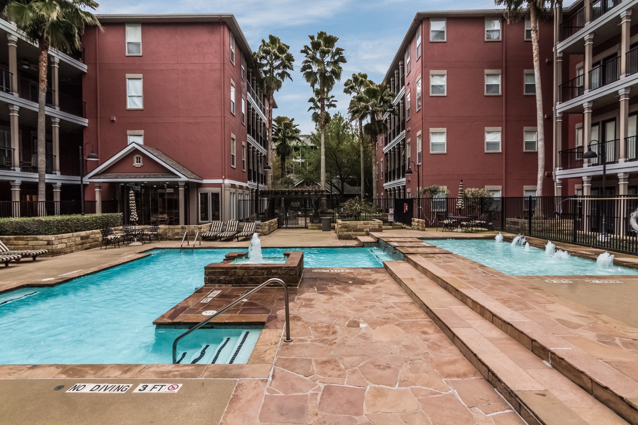 2400 McCue Road, Unit 202 Houston, TX 77056 - Photo 18 of 24 a swimming pool with outdoor seating and yard