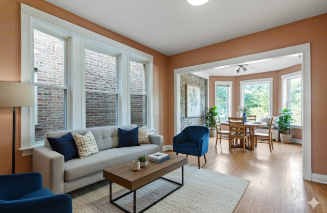 3145 West Augusta Boulevard, Unit 2 Chicago, IL 60622 - Photo 2 of 29 a living room with furniture and a large window