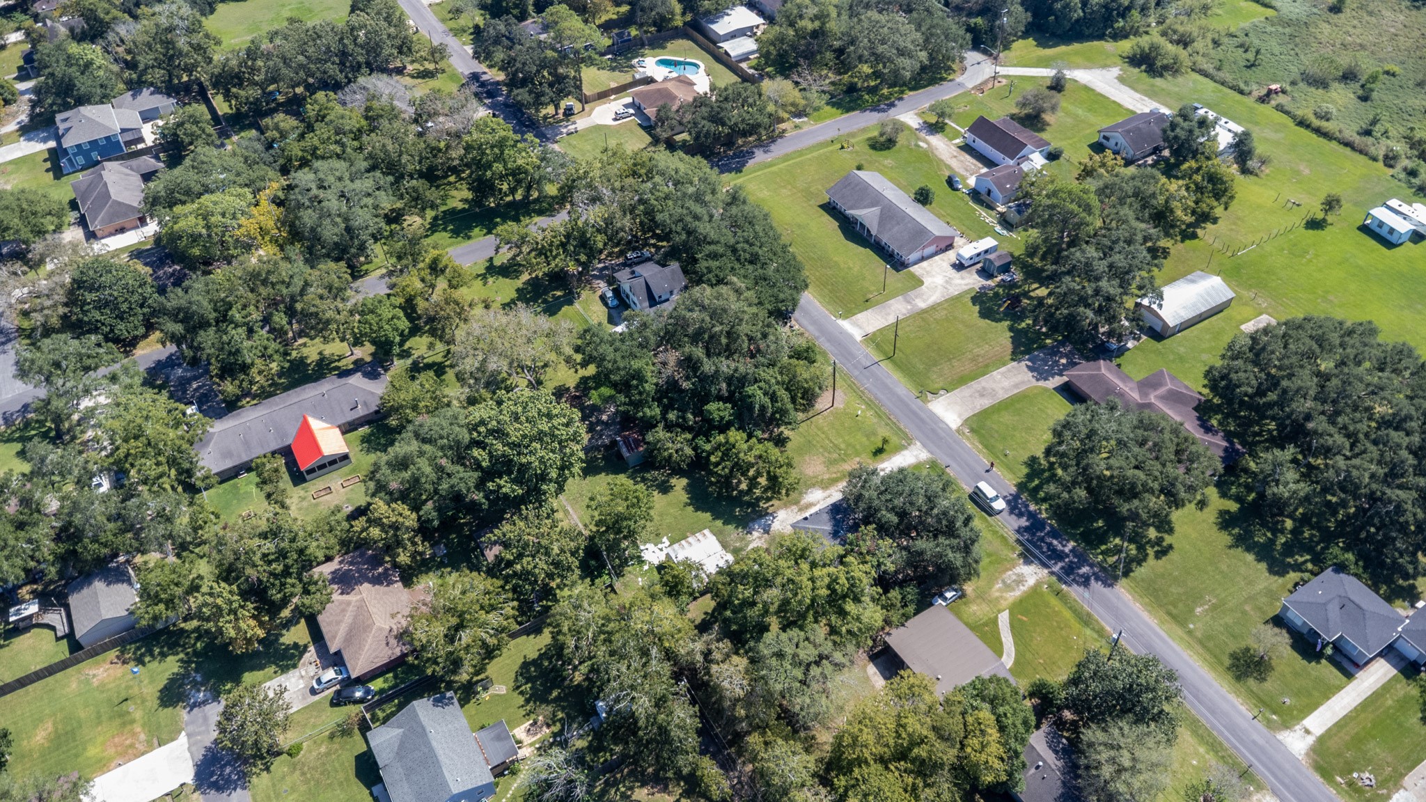 24-th 24th Street Santa Fe, TX 77510 - Photo 11 of 18 an aerial view of residential house with outdoor space and swimming pool