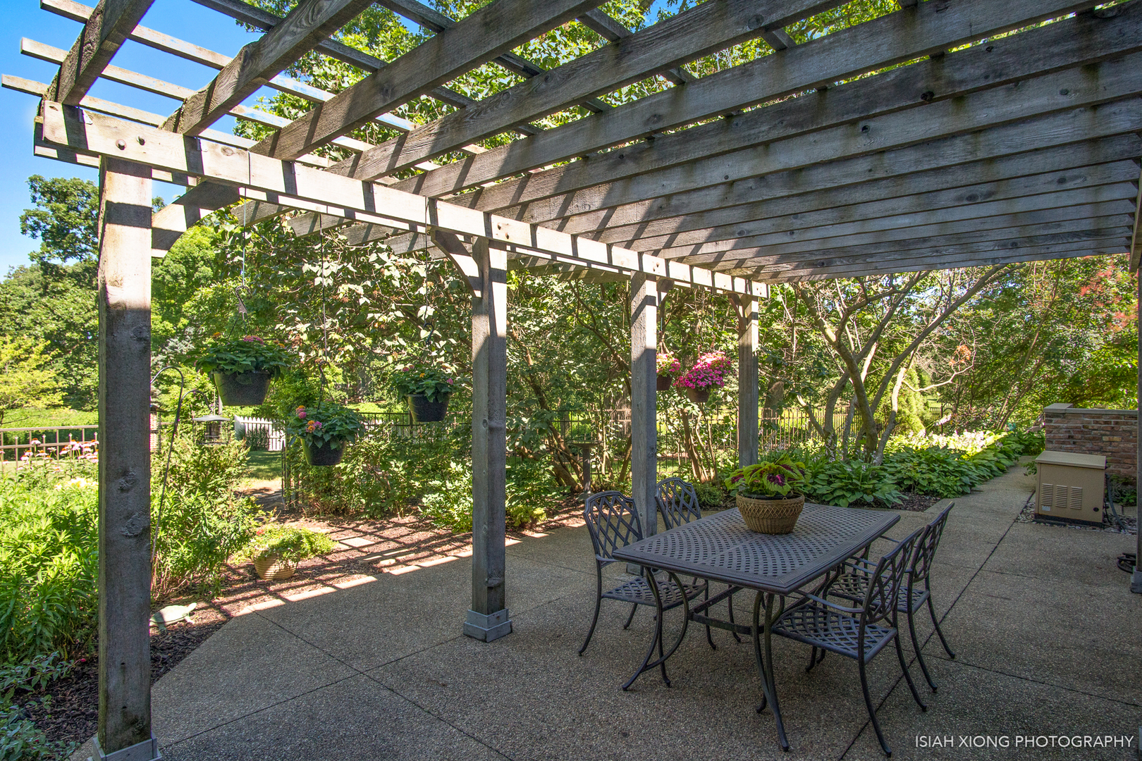 5S430 Deer Ridge Path Big Rock, IL 60511 - Photo 47 of 72 a view of patio with a table and chairs and potted plants