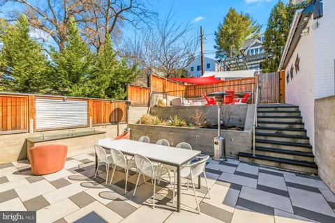 a outdoor space with patio furniture