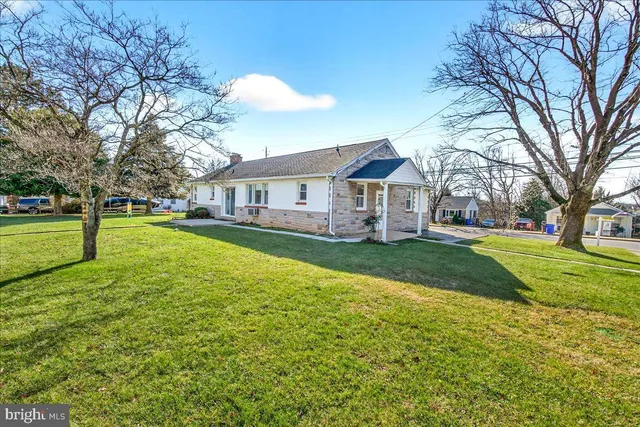 a view of a porch in front of a house