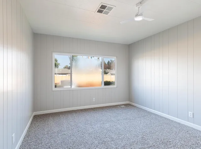 an empty room with a window