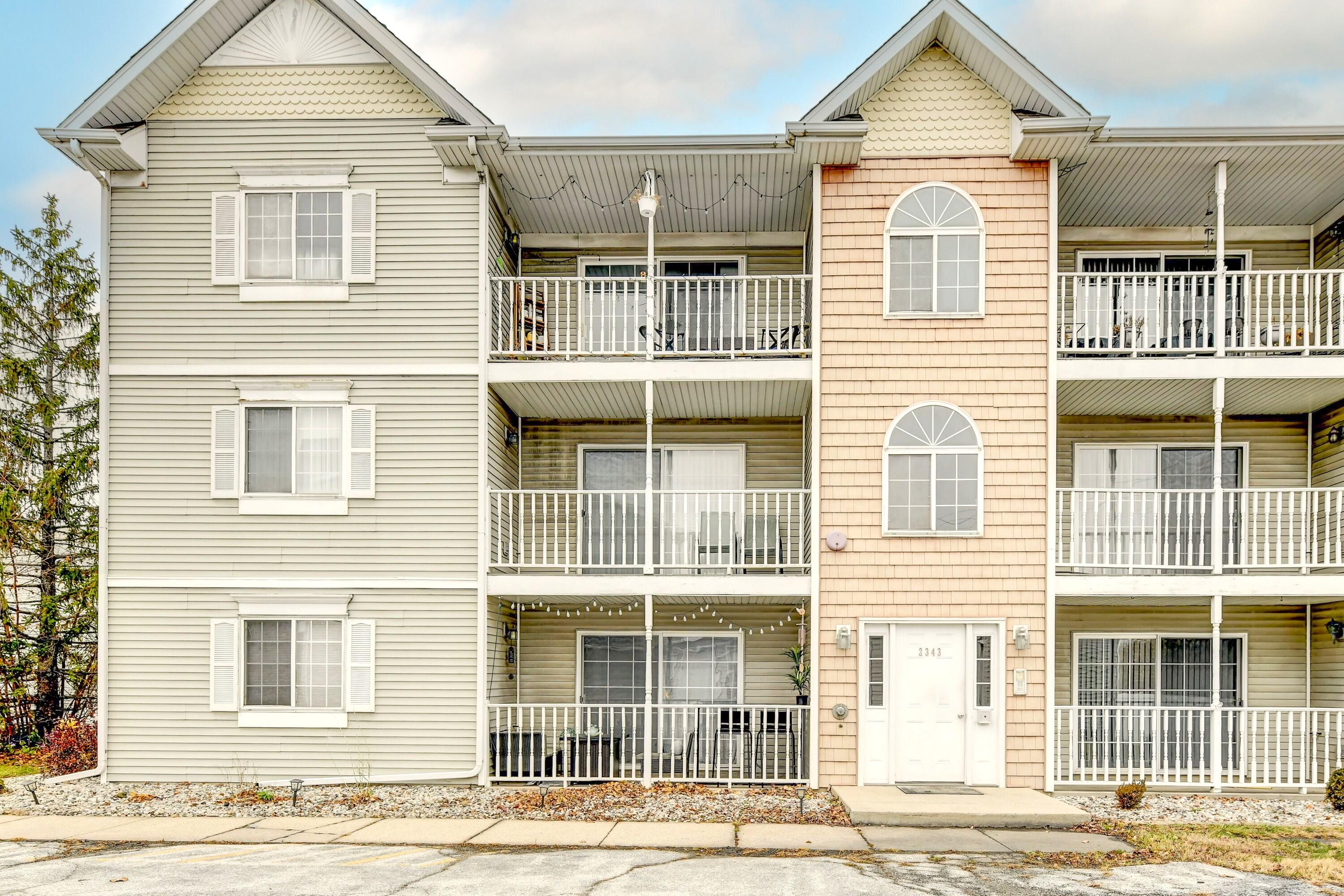 a front view of a house